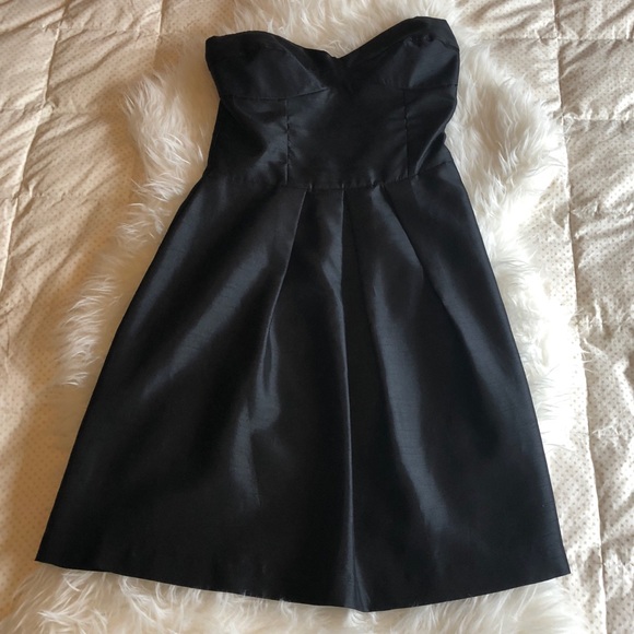 LBD - Black Strapless Pleated Dress - Size M - Picture 4 of 8